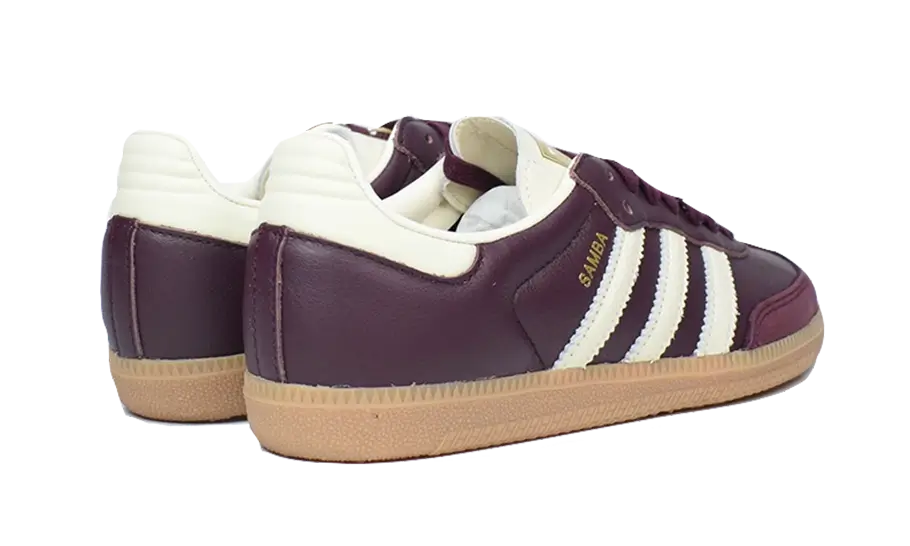 adidas Samba OG Maroon Cream White Gold Metallic