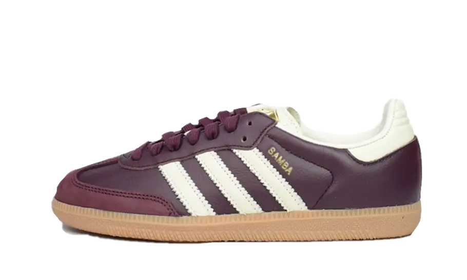 adidas Samba OG Maroon Cream White Gold Metallic