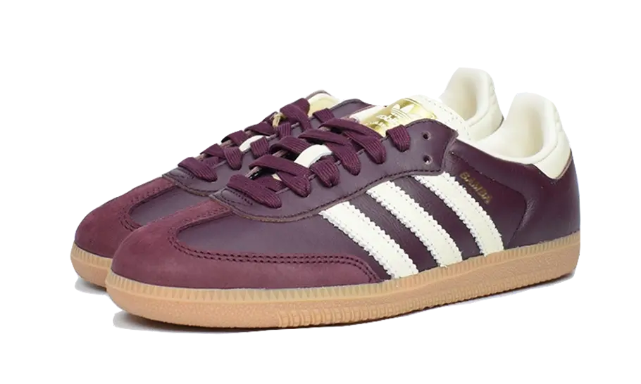 adidas Samba OG Maroon Cream White Gold Metallic